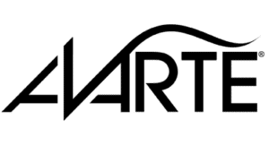 Black stylized text logo spelling AVARTE on a light gray background. The A and R are joined by a curved line extending from the top of the A over the R, embodying the sleek innovation of best face forward 2.0.