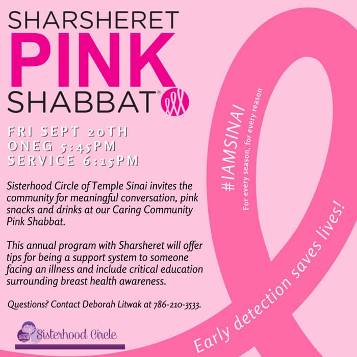 Sharsheret Pink Shabbat