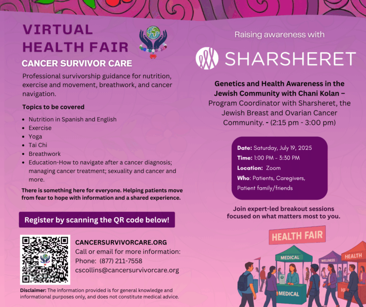 May contain multiple people at health fair booths.