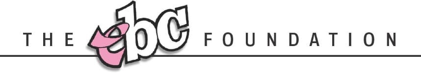 Logo for The bcc Foundation. The letters bcc are stylized in black, with the b in pink. The words The and Foundation are in uppercase black text on either side. A thin horizontal line appears below the text.